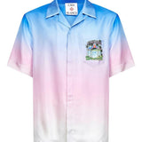 Camicia con stampa in blu Casablanca - uomo 