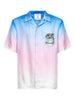 Camicia con stampa in blu Casablanca - uomo