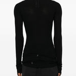 T-shirt a maniche lunghe in nero Rick owens - uomo 