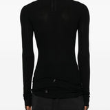 T-shirt a maniche lunghe in nero Rick owens - uomo 