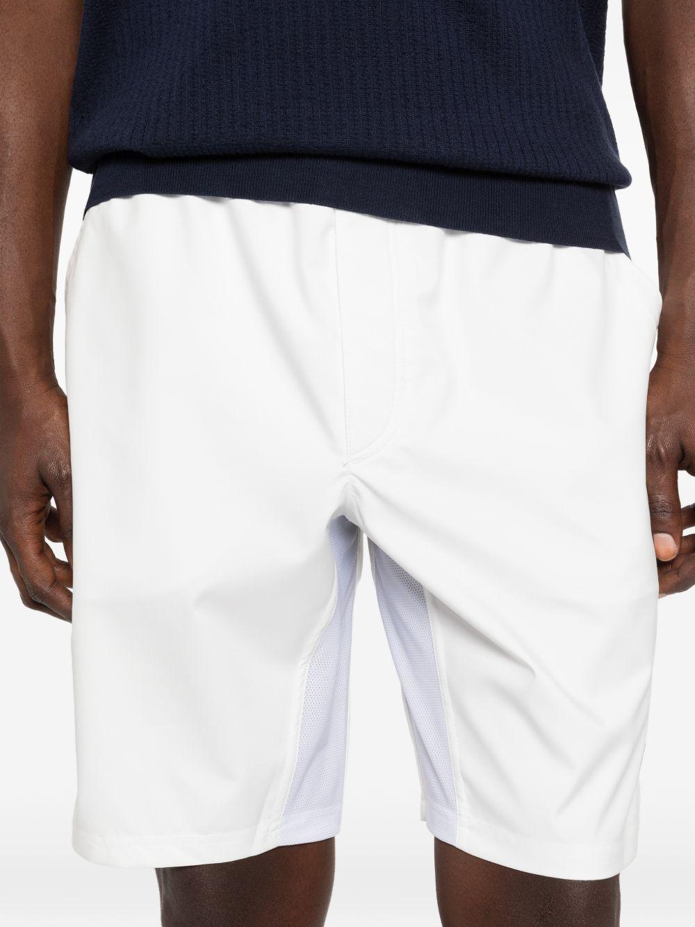 Pantaloncini con stampa logo in bianco Brunello cucinelli - uomo 