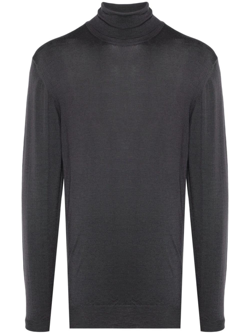 Maglione Camio Branco in grigio scuso Barena Venezia - uomo 