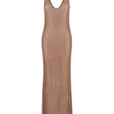 Abito con strass in marrone Venuja - donna 