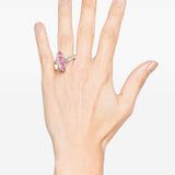 Anello decorato con stelle in rosa Yvmin - donna 