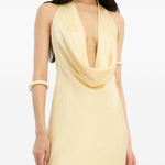 Abito lungo in chiffon giallo ROTATE - donna 