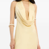 Abito lungo in chiffon giallo ROTATE - donna 
