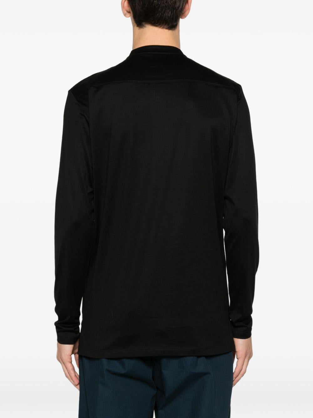 T-shirt a maniche lunghe in nero Tokyo luxury brand - uomo 