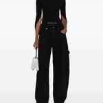 Top a maniche lunghe unite dietro in nero Alexander wang - donna 