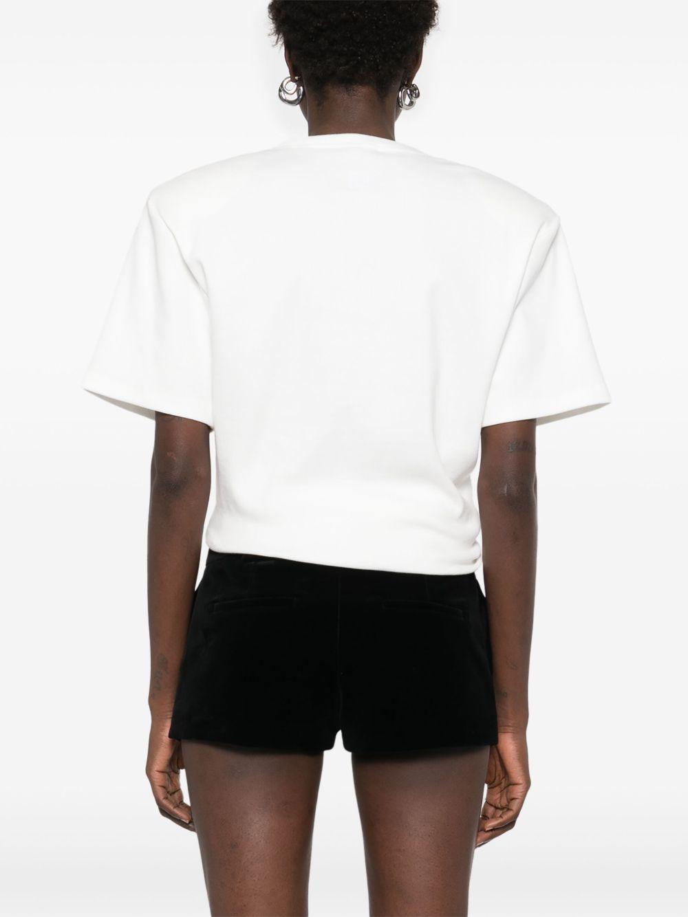 T-shirt con nodo in bianco 