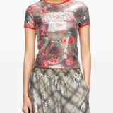 T-shirt con paillettes in multicolore Diesel - donna 