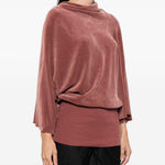 Top drappeggiato effetto velluto in rosa Rick owens - donna 