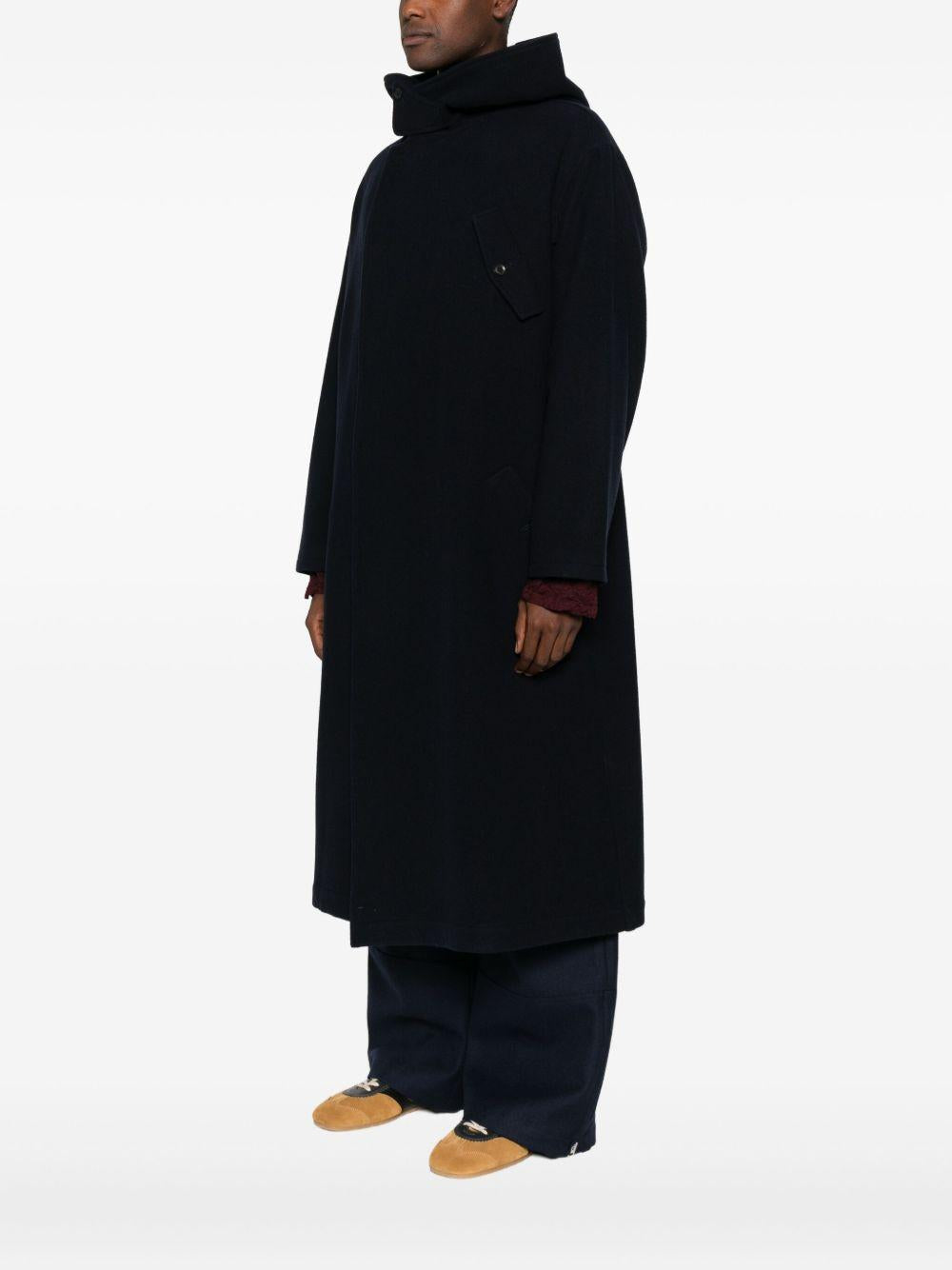 Cappotto con cappuccio in blu Yohji yamamoto - uomo 