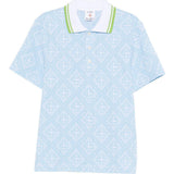 Polo con motivo logo in azzurro Casablanca - uomo 