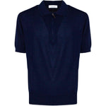 Polo con zip in blu Kangra - uomo 