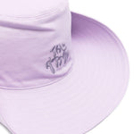 Cappello a tesa larga con logo ricamato in lilla The attico - donna 