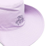 Cappello a tesa larga con logo ricamato in lilla The attico - donna 