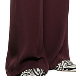 Pantaloni con inserti laterali in bordeaux Forte forte - donna 