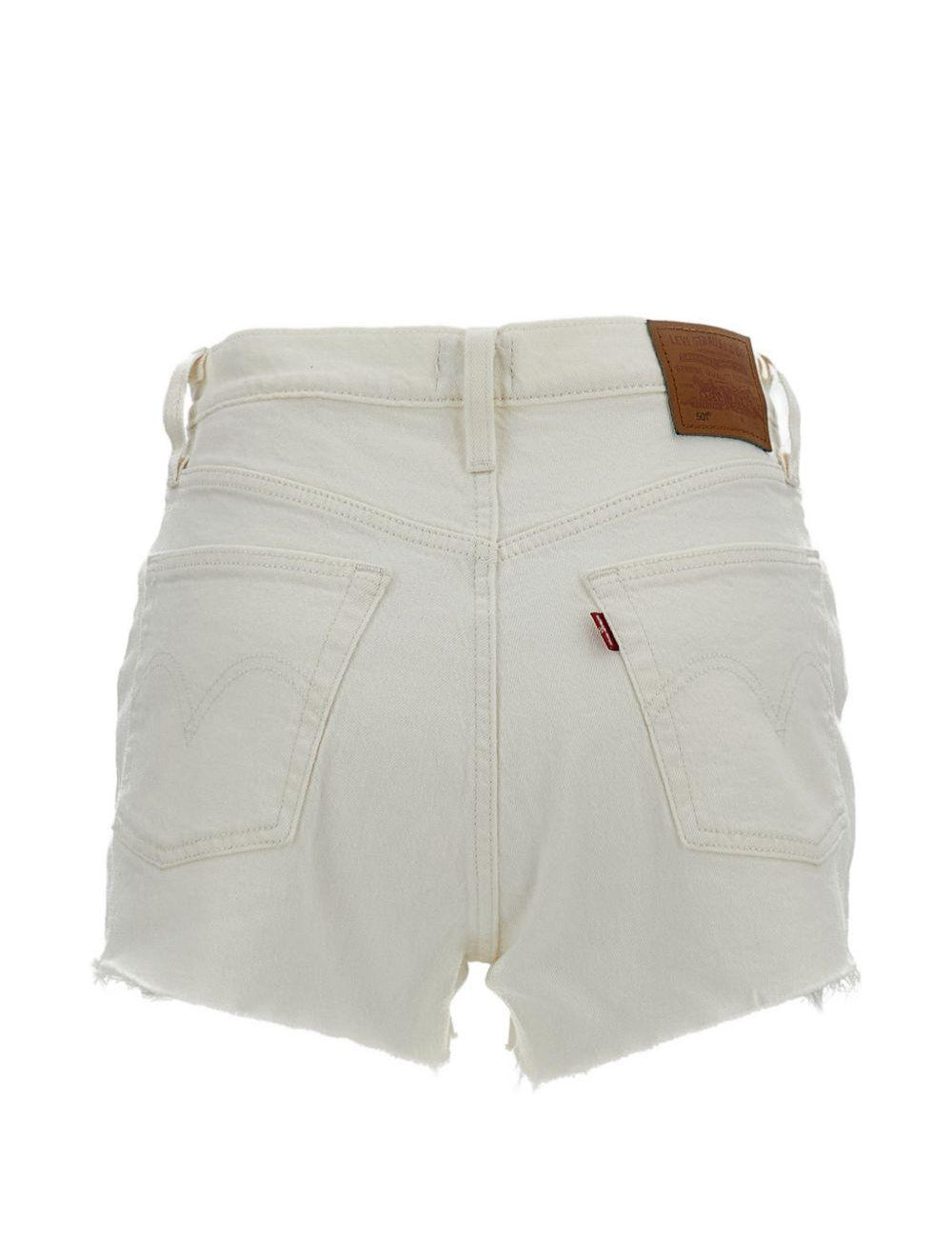 Shorts con frange 501 in bianco Levi's - donna 