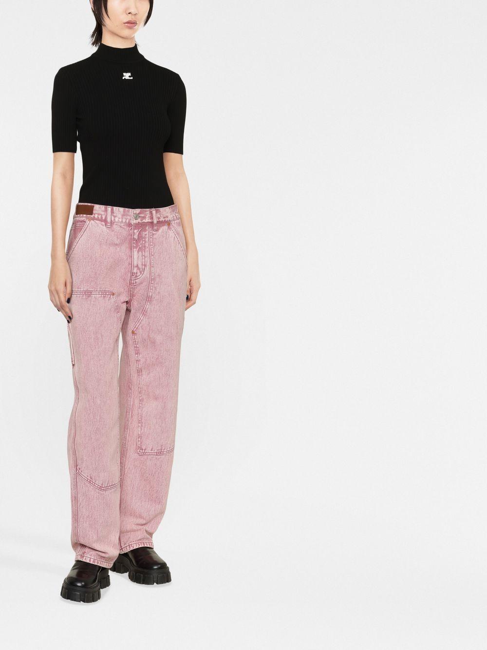 Top a collo alto in nero COURREGES - donna 