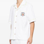 Camicia a maniche corte con stampa grafica in bianco Casablanca - uomo 