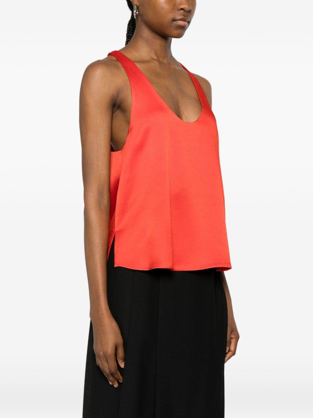 Top con scollo a u in rosso Blazé milano - donna 