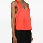 Top con scollo a u in rosso Blazé milano - donna 