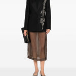 Blazer monopetto Lesia con decorazione in nero Costarellos - donna 