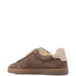 Sneakers in pelle scamosciata beige brunello cucinelli - uomo 