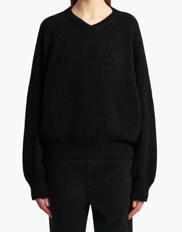 Maglione girocollo in nero Khaite - donna 