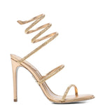 Sandali con cristalli cleo in Oro Rene caovilla - donna 