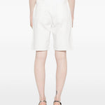 Shorts con taschei in bianco Loulou de saison - donna 