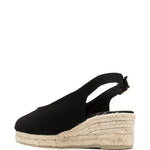 Sandali con zeppa in nero - donna 