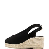 Sandali con zeppa in nero - donna 