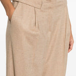 Pantaloni a gamba larga in beige - donna 