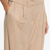 Pantaloni a gamba larga in beige - donna 