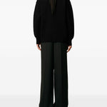 Cardigan Ami de Coeur con ricamo in nero PARIS - unisex 