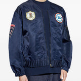 Bomber con applicazioni logo in blu Kenzo - uomo 