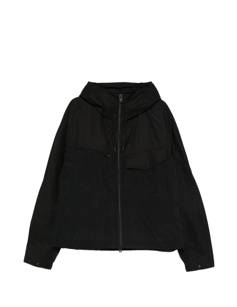 Giacca con cappuccio e zip in nero Y-3 - uomo 