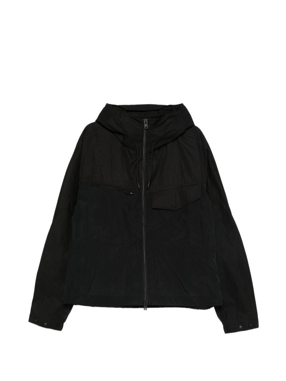 Giacca con cappuccio e zip in nero Y-3 - uomo 
