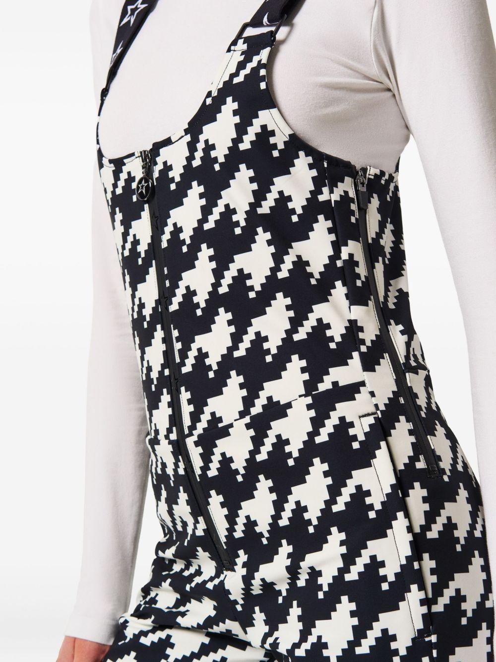 Tuta da sci con fantasia jb in bianco e nero Perfect moment - donna 