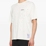 T-shirt girocollo in bianco Satisfy - unisex 