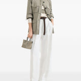 Pantaloni a gamba ampia in bianco Brunello cucinelli - donna 
