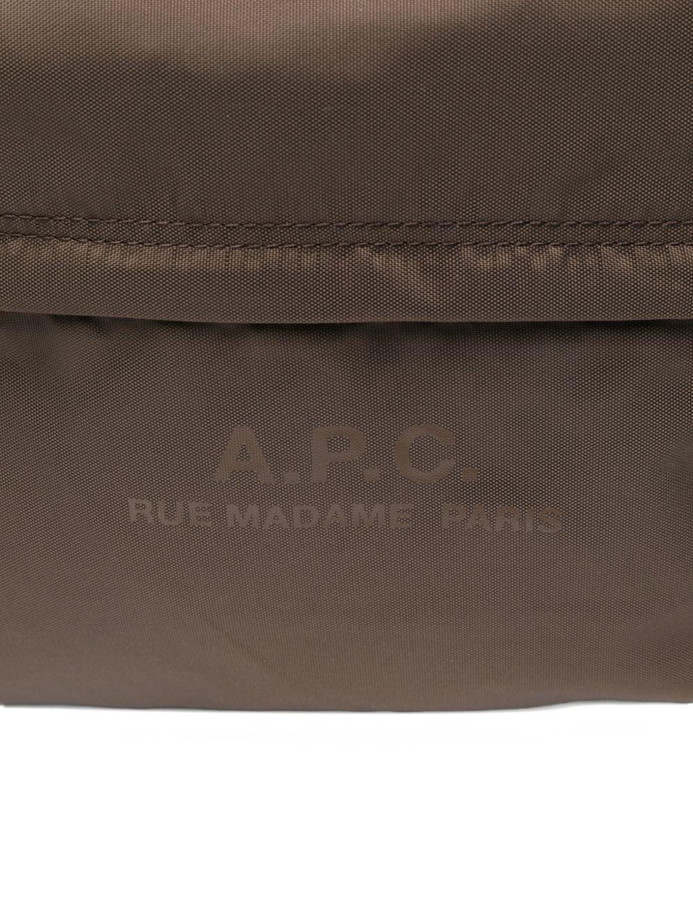 Zaino con zip in marrone A.P.C. - uomo 