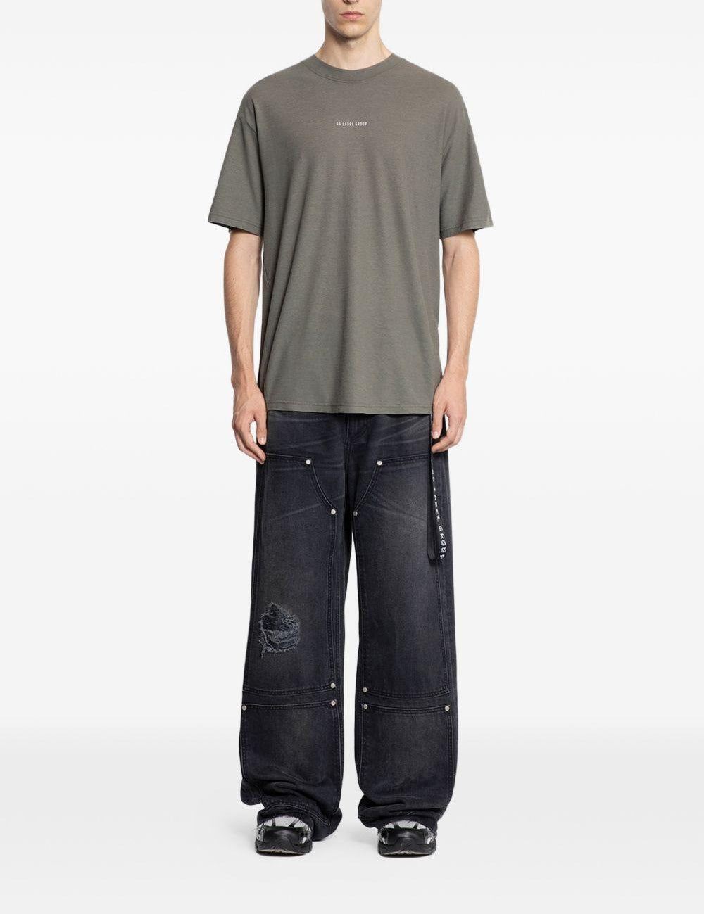 T-shirt con stampa grafica in grigio 44 label group - uomo 