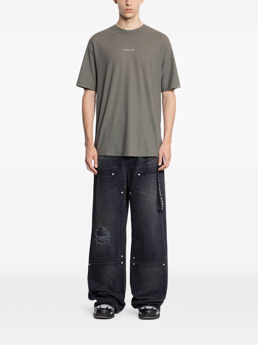 T-shirt con stampa grafica in grigio 44 label group - uomo 
