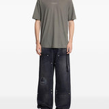 T-shirt con stampa grafica in grigio 44 label group - uomo 