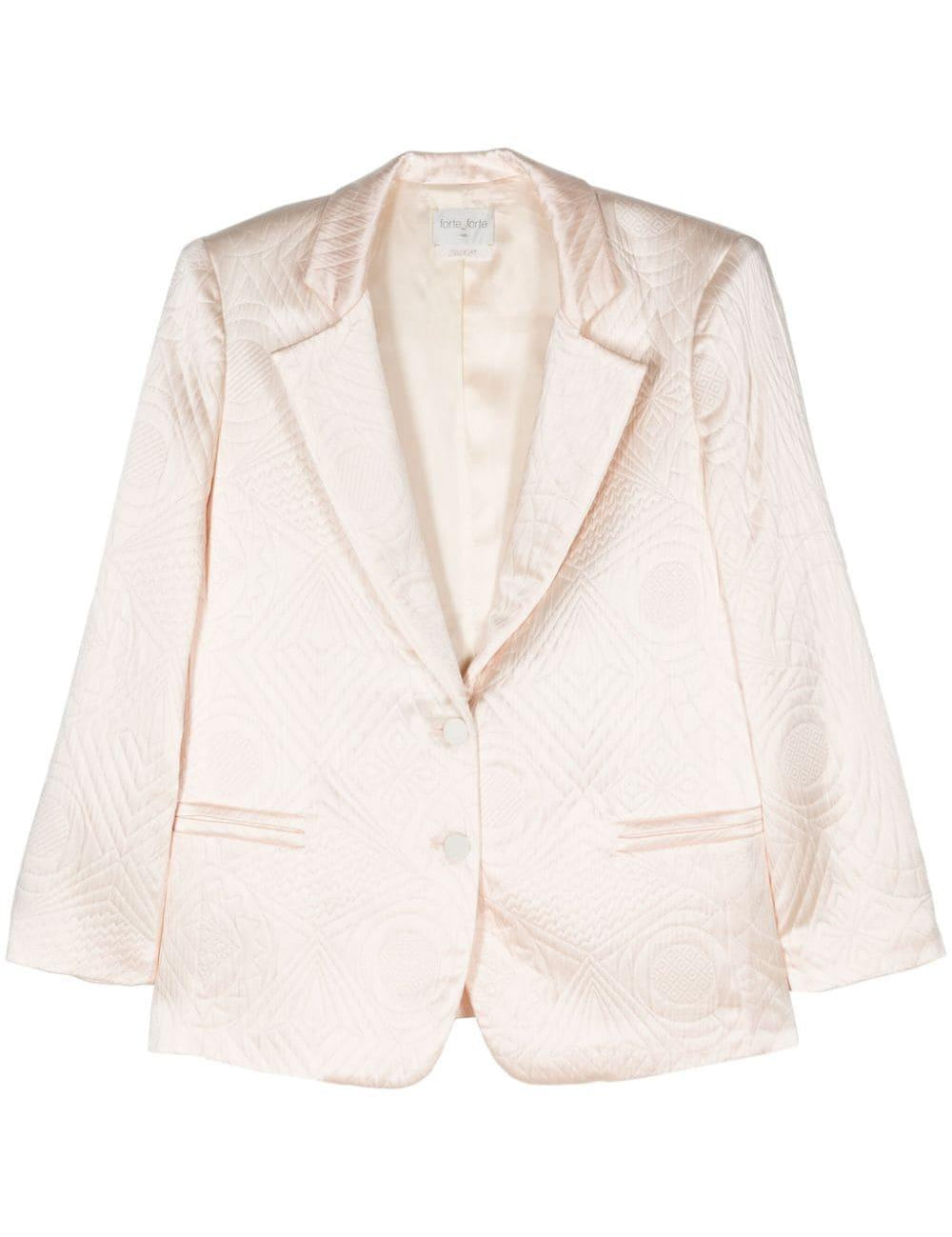 Blazer monopetto trapuntato in bianco Forte forte - donna 