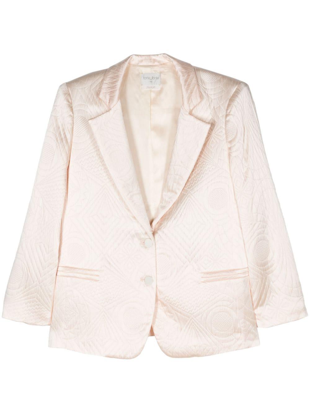 Blazer monopetto trapuntato in bianco Forte forte - donna 
