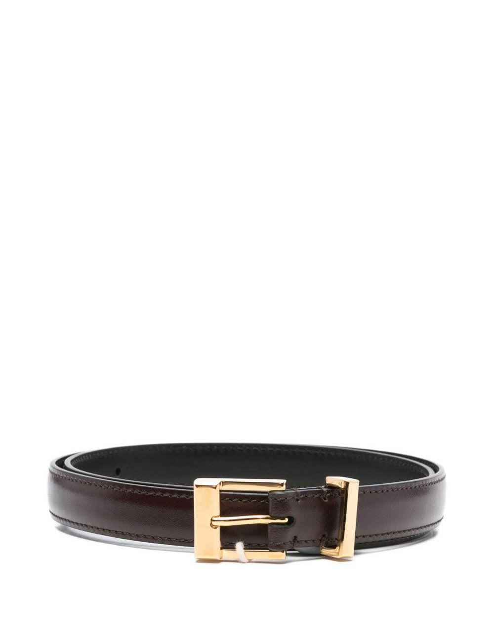 Cintura con fibbia manhattan in marrone Khaite - donna 