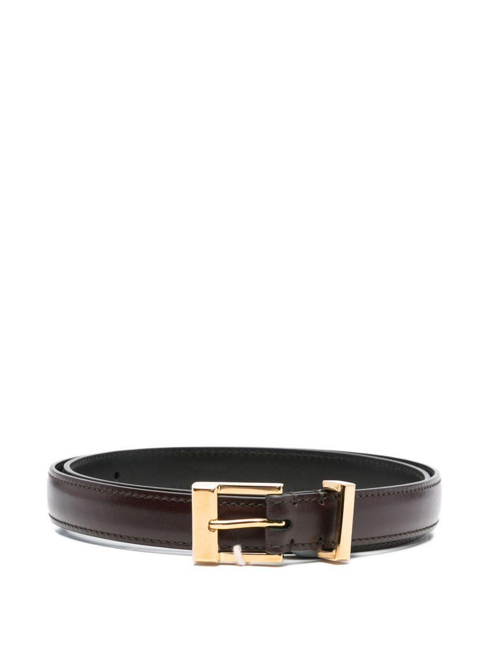 Cintura con fibbia manhattan in marrone Khaite - donna 